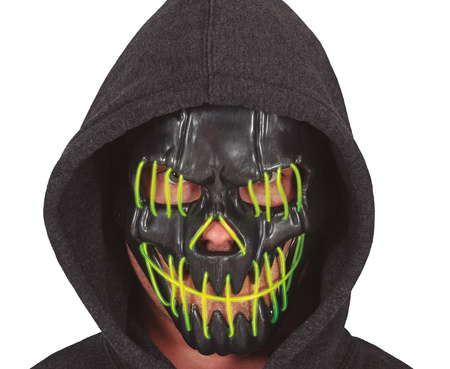 MASKA LED ŚWIECĄCA ŻÓŁTA UŚMIECHNIĘTA