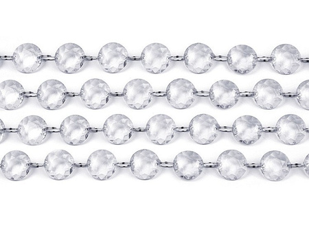 GIRLANDA KRYSZTAŁOWA BEZBARWNA