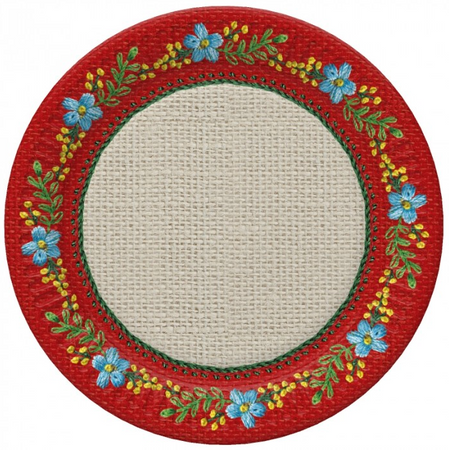 TALERZYKI PAPIEROWE GÓRALSKI HAFT 18 CM 8 SZT 