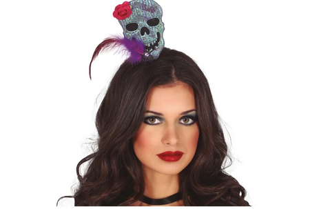 OPASKA NIEBIESKO-FIOLETOWA CZASZKA