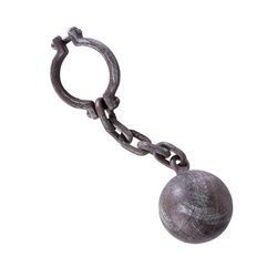 KULA U NOGI WIĘŹNIA SREBRNO-BRĄZOWA