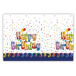 OBRUS PLASTIKOWY URODZINY 120X180 CM