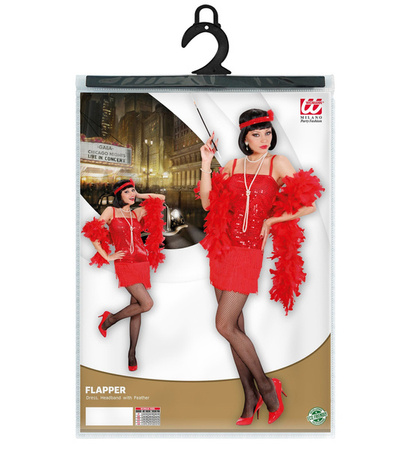 SUKIENKA FLAPPER CZERWONA