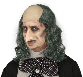 PERUKA SZARA Z ŁYSINĄ