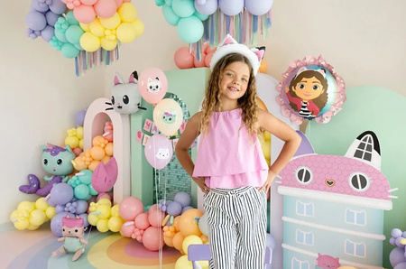 BALON FOLIOWY KOCI DOMEK GABI Z FALBANKĄ 52 X 52 CM 