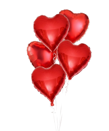 ZESTAW BALONÓW FOLIOWYCH SERCA 5 SZTUK