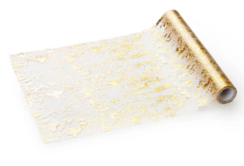 BIEŻNIK SIATKA ZŁOTY NADRUK 0,36 X 9 M