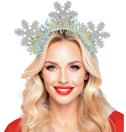 OPASKA Z BROKATOWYMI PŁATKAMI ŚNIEGU