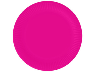 TALERZYKI PAPIEROWE FUKSJA 18 CM 6 SZT.