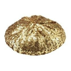 BERET CEKINOWY ZŁOTY