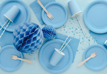 SERWETKI PAPIEROWE JASNY NIEBIESKI 33 X 33 CM 20 SZT