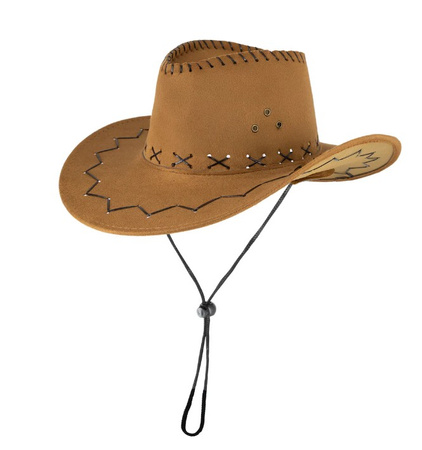 Kapelusz kowbojski jasny brąz