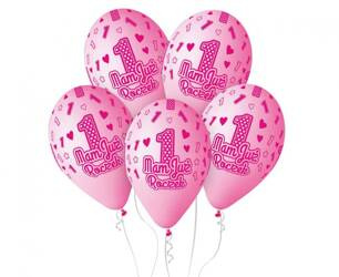 BALONY LATEKSOWE MAM JUŻ ROCZEK RÓŻOWE 5 SZT.