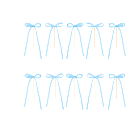 TOPPERY NA TORT KOKARDKI 10 SZT 16 CM NIEBIESKIE