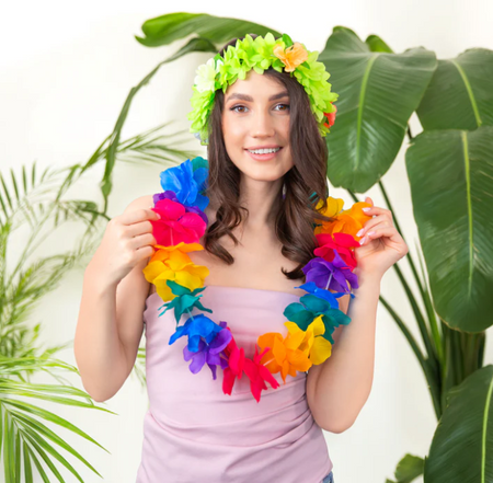 NASZYJNIK HAWAJSKI 115 CM KOLOROWY  