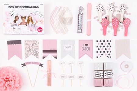 PARTY BOX URODZINOWE SŁODKOŚCI 47el. 