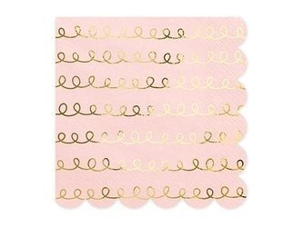 SERWETKI SZLACZKI RÓŻOWE 32CM