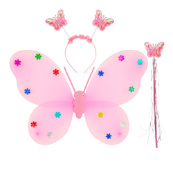 ZESTAW MOTYLKA RÓŻOWY 3 ELEMENTY