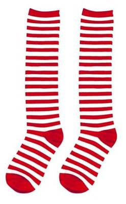 SKARPETY KLAUNA BIAŁO-CZERWONE