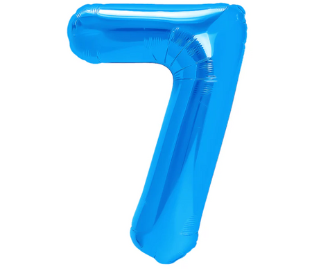 BALON FOLIOWY CYFRA 7 CIEMNONIEBIESKI 100 CM