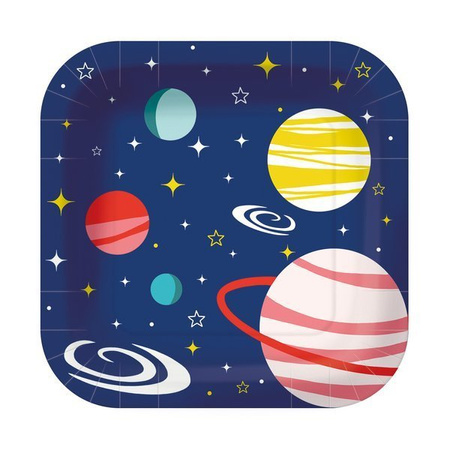 TALERZYKI PAPIEROWE SPACE 23 CM 10 SZT.