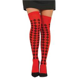 POŃCZOCHY CZERWONE Z ROMBAMI