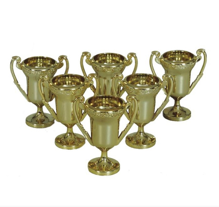 ZESTAW 6 ZŁOTYCH PUCHARÓW 6 CM