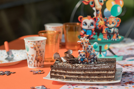 ŚWIECZKA NA TORT KOSMICZNE ZWIERZĘTA 6,3X8 CM