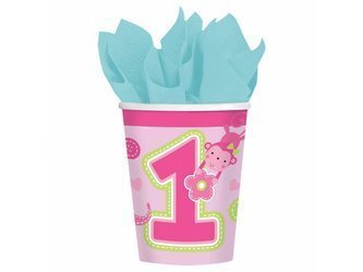 KUBECZKI PAPIEROWE ROCZEK RÓŻOWE 8 SZT