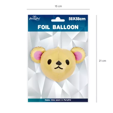 BALON FOLIOWY MIŚ 59CM X 58CM TRÓJWYMIAROWY