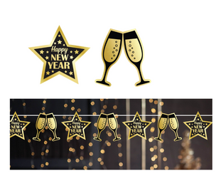 GIRLANDA SYLWESTROWA HAPPY NEW YEAR 300 CM