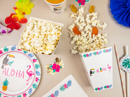PUDEŁKA NA POPCORN ALOHA PARTY 6 SZT