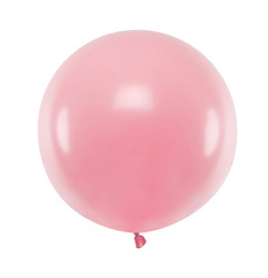 BALON LATEKSOWY PASTEL 60 CM  1 SZT OKRĄGŁY PASTEL BABY PINK