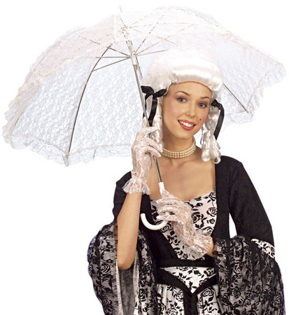 PARASOLKA KORONKOWA BIAŁA 83 CM