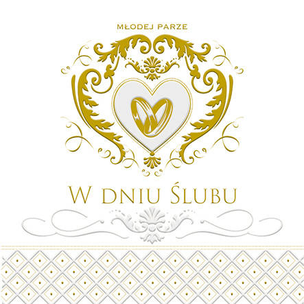 KARTKA Z OKAZJI ŚLUBU ZŁOTE OBRĄCZKI