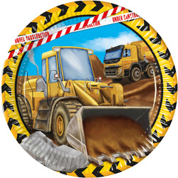 TALERZYKI PAPIEROWE BUDOWA 23 CM 8 SZT.