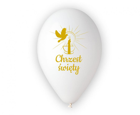 BALONY PREMIUM CHRZEST ŚW, 32CM 5 SZT.