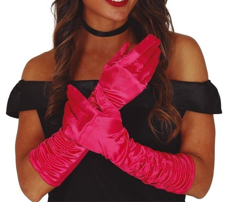 RĘKAWICZKI MARSZCZONE RÓŻOWE