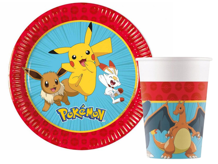 ZESTAW: TALERZYKI I KUBECZKI POKEMON 