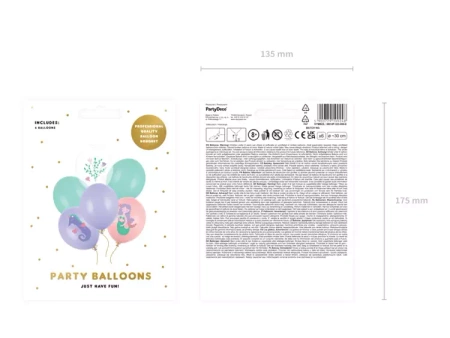 BALONY STRONG 30 CM MORSKI ŚWIAT 6 SZT