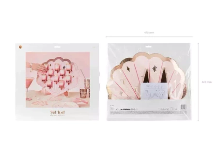 ŚCIANA NA SHOTY MUSZELKA 43x38 CM