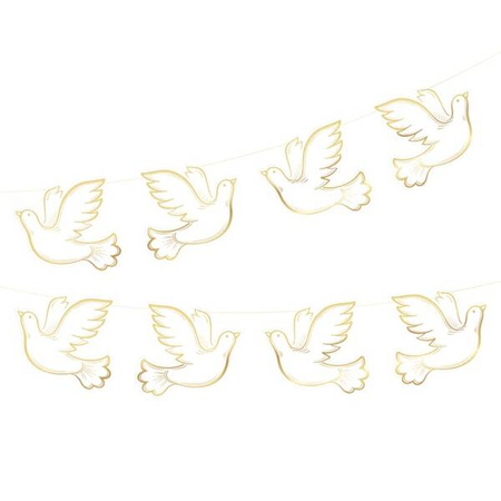 GIRLANDA KOMUNIJNA GOŁĘBIE 180 CM