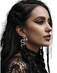 KOLCZYKI WĘŻE 6 CM