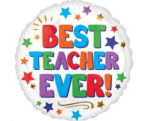 BALON FOLIOWY OKRĄGŁY NAJLEPSZY NAUCZYCIEL 46 CM
