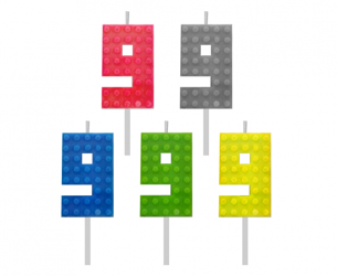 ŚWIECZKA URODZINOWA KLOCKI CYFRA 9