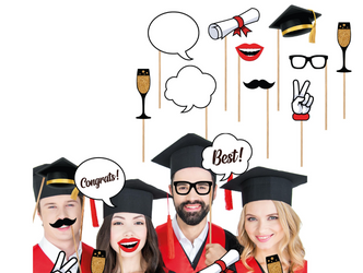 ZESTAW DO FOTOBUDKI 10 SZT ABSOLWENT