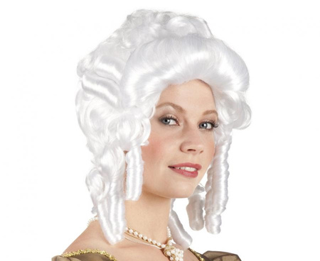 Peruka damska biała Barokowa Kobieta