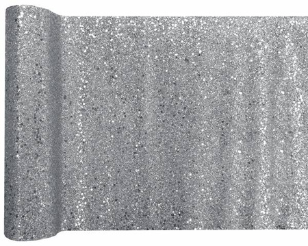 BIEŻNIK NA STÓŁ SREBRNY 28 X 300 CM