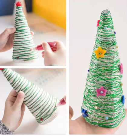 STOŻEK STYROPIANOWY 17.5 CM DIY ŚWIĄTECZNY