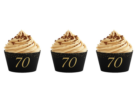 PAPILOTKI NA BABECZKI SPARKLING 70 URODZINY 6 SZT